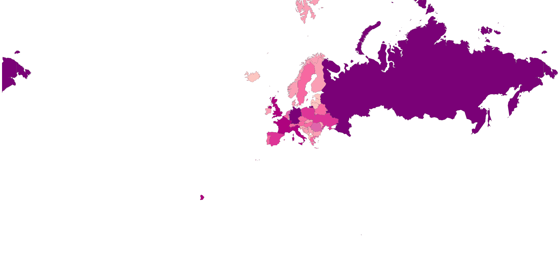 EU Countries by Population Map (2023)