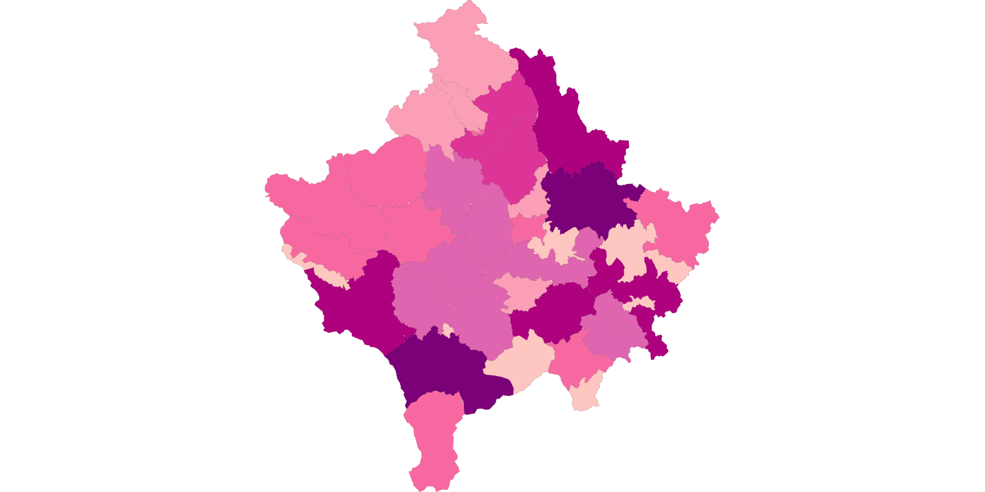 Kosovo Access to Services by Municipality