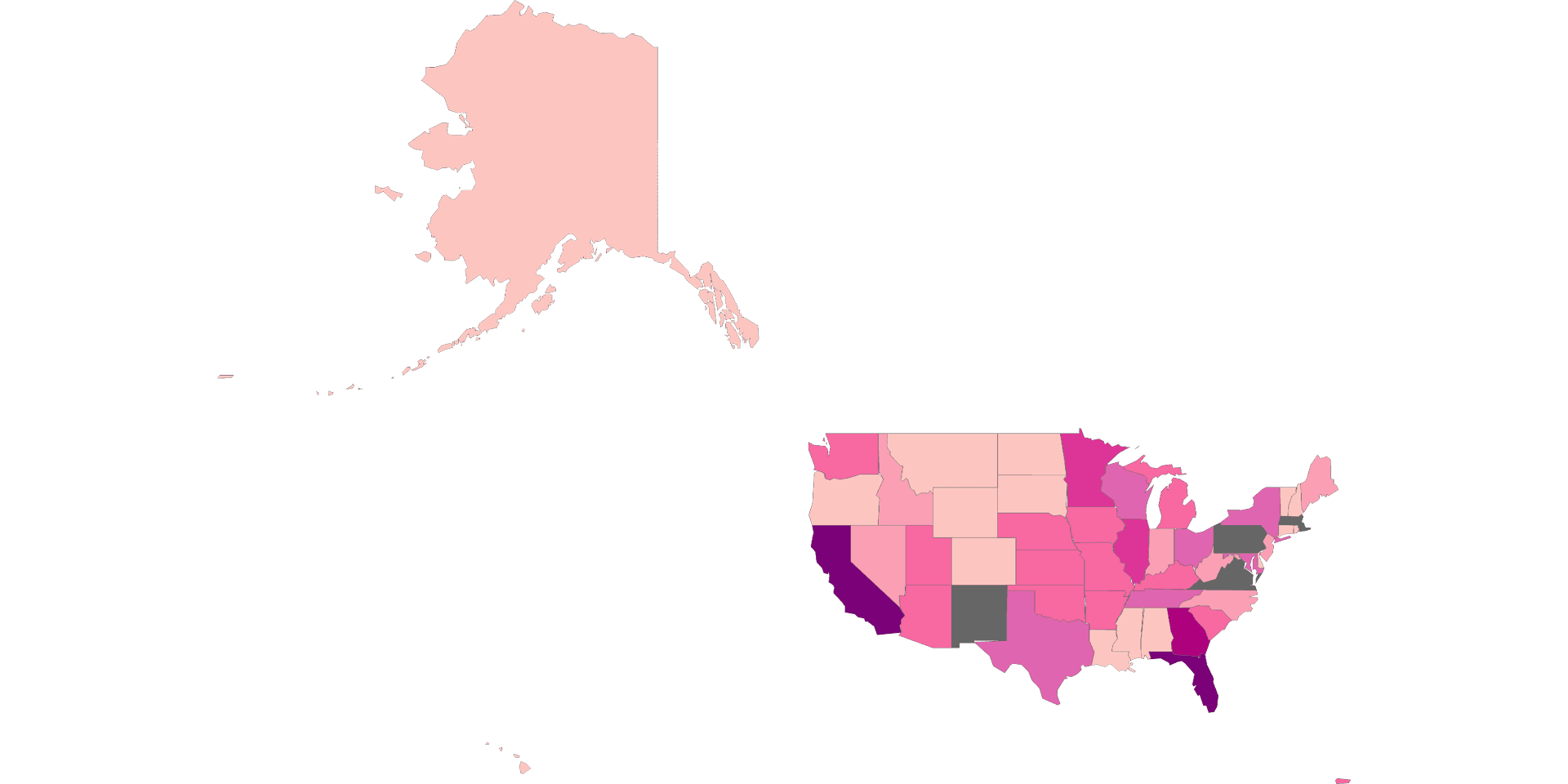 Employment of Chief Executives by State