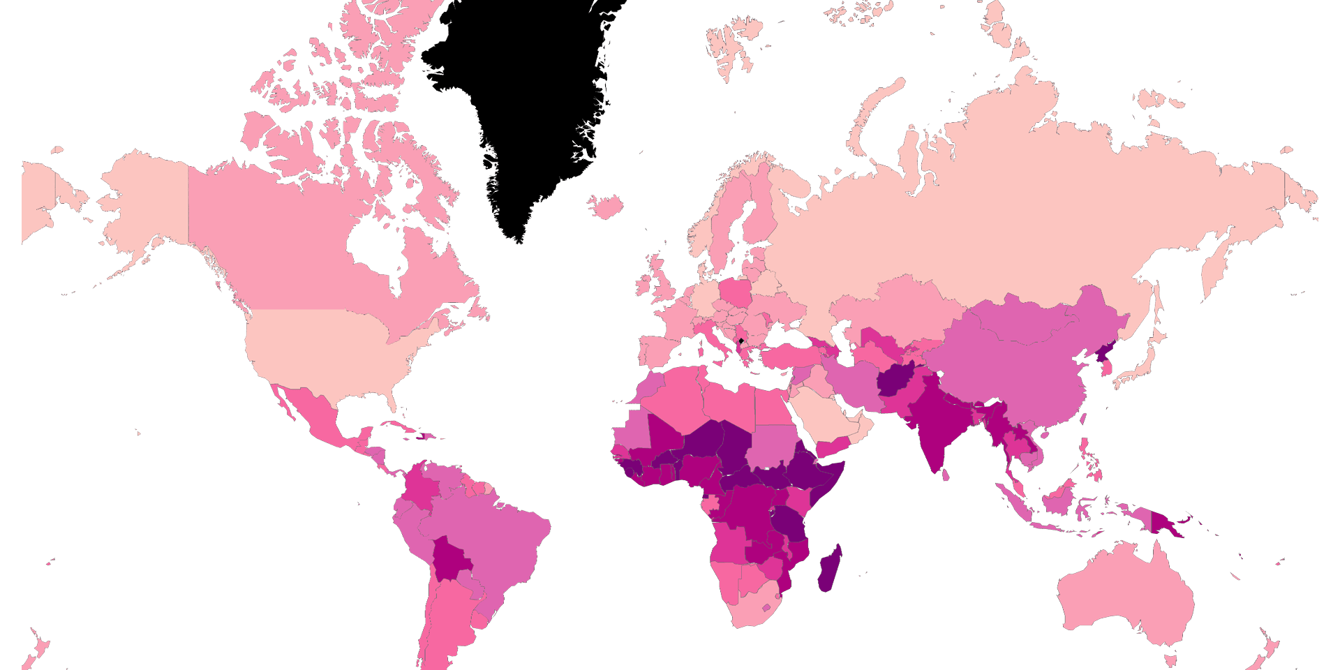 Self Employed Male Of Male Employment Modelled ILO Estimate by Country Map