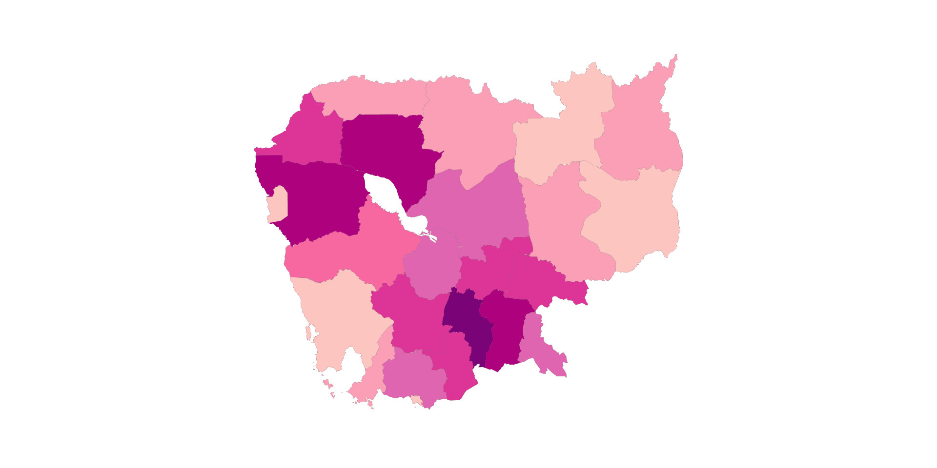 Cambodia Population 2️⃣0️⃣1️⃣9️⃣ Map