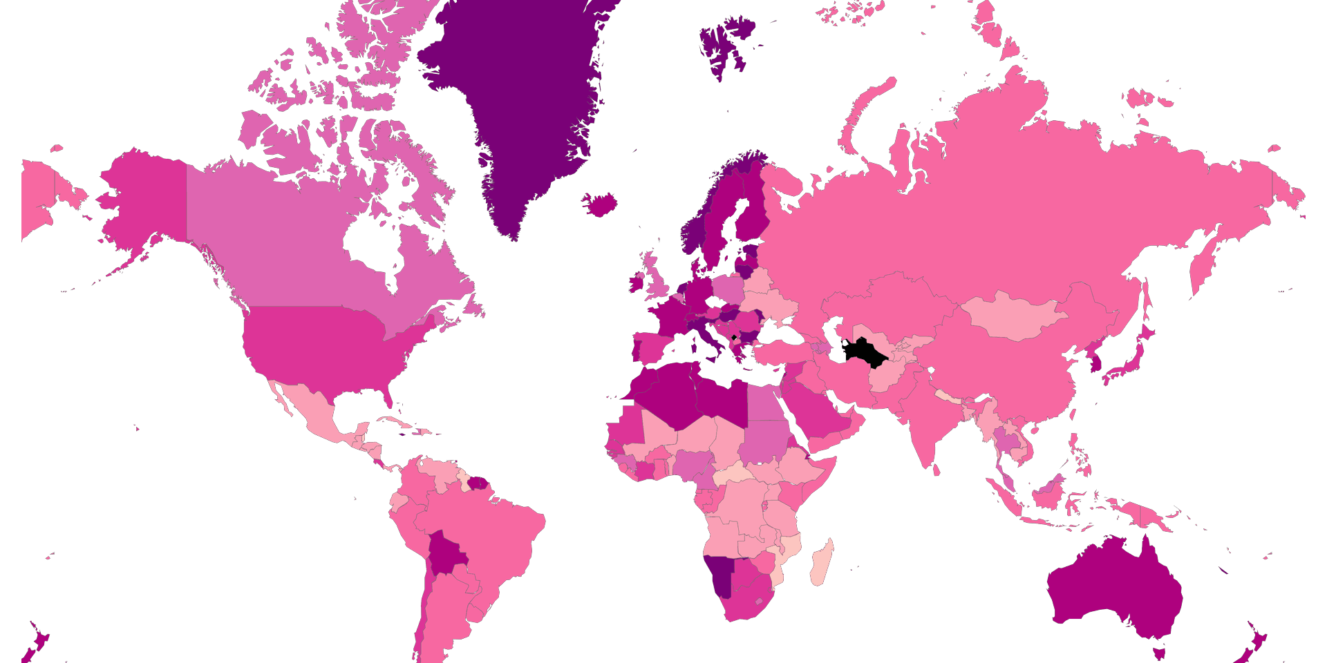 Age At First Marriage Male by Country Map