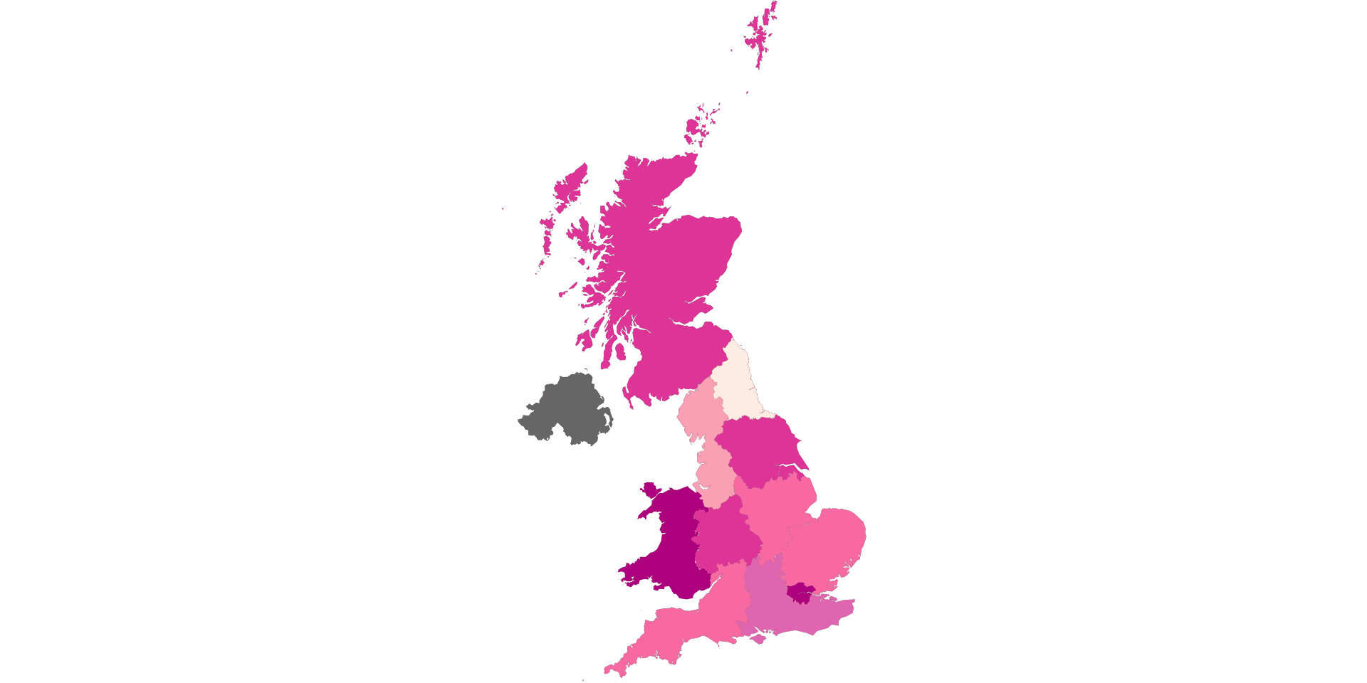 UK Private Rental Price Increases 2016-2023 by Region