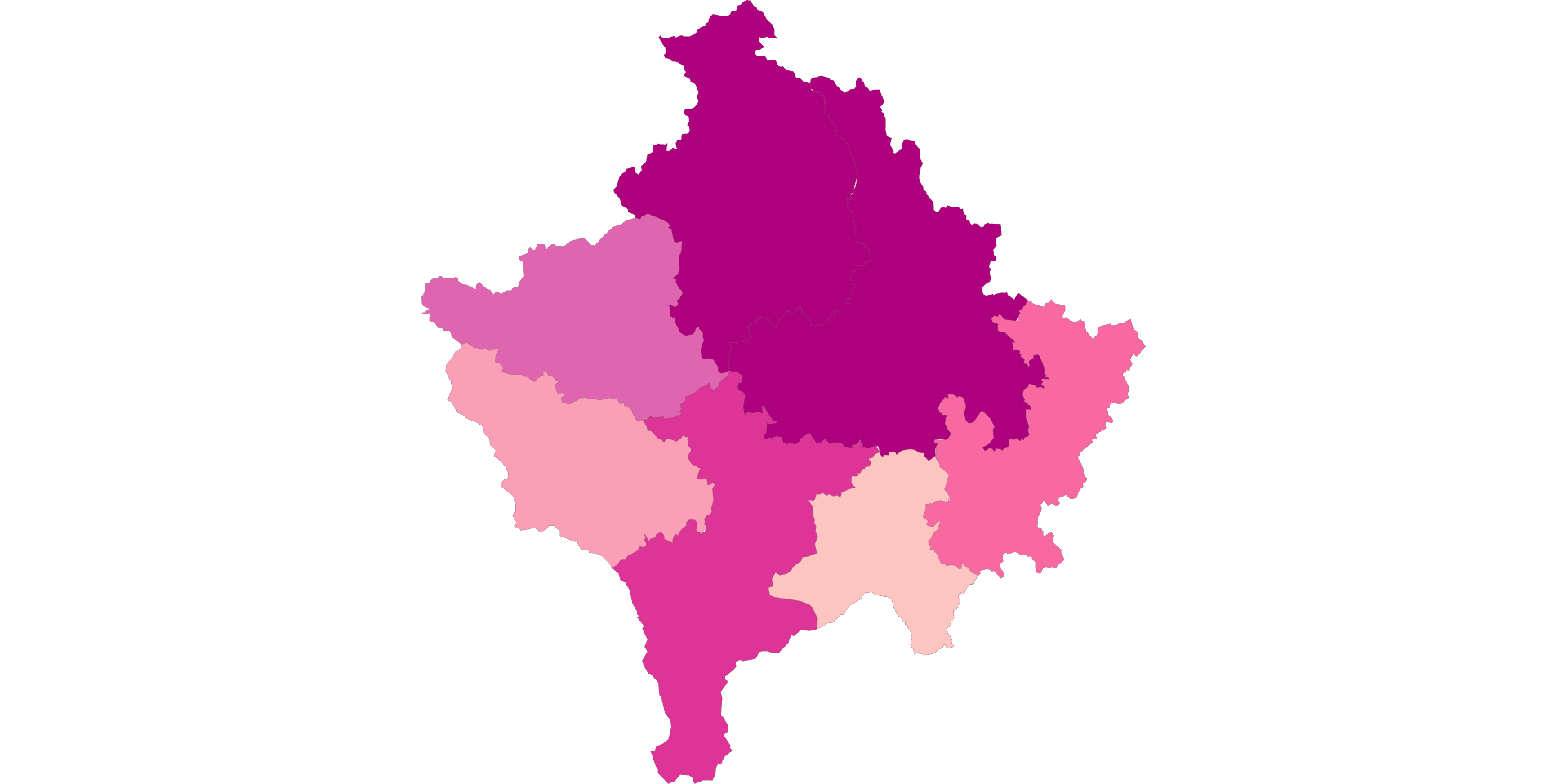 Kosovo Public Services by District Map
