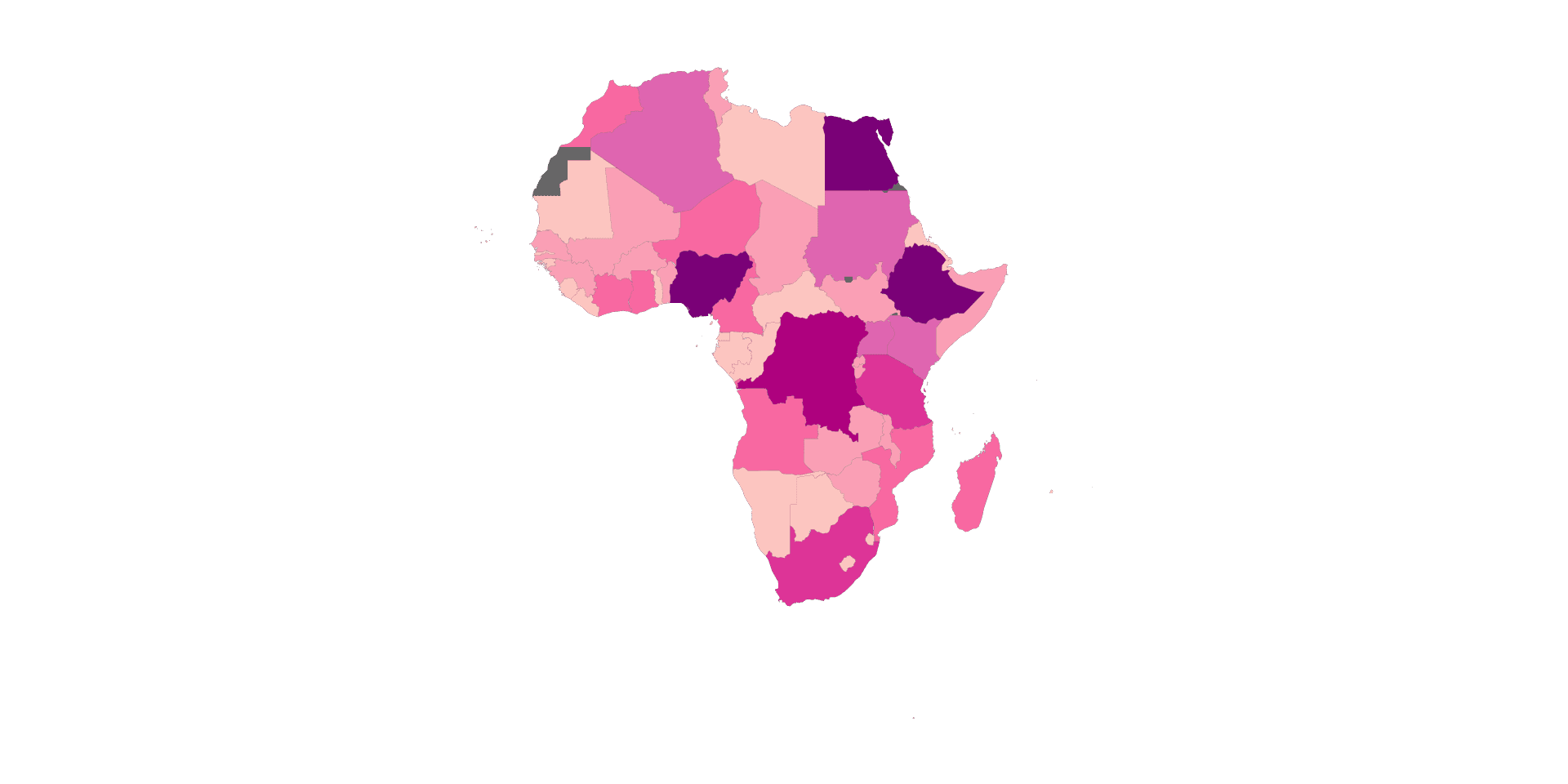 Africa Country Demographic Map 2021