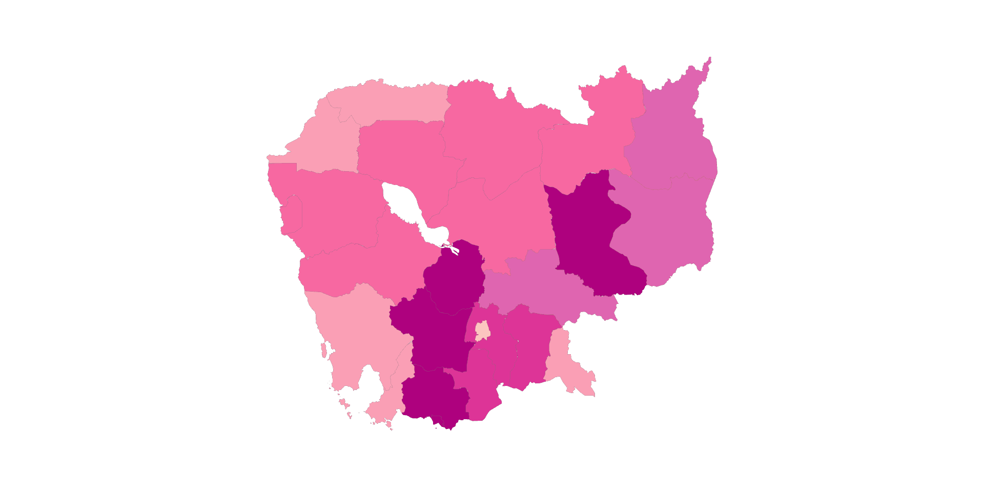 Cambodia Health Population map
