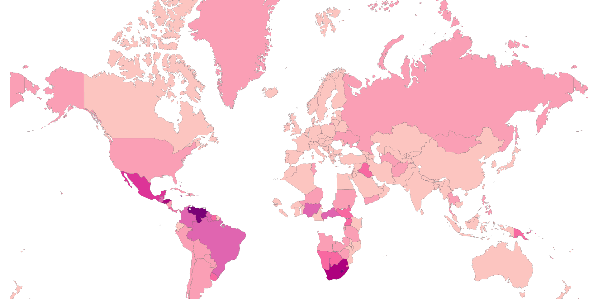 Global Murder Rate Map