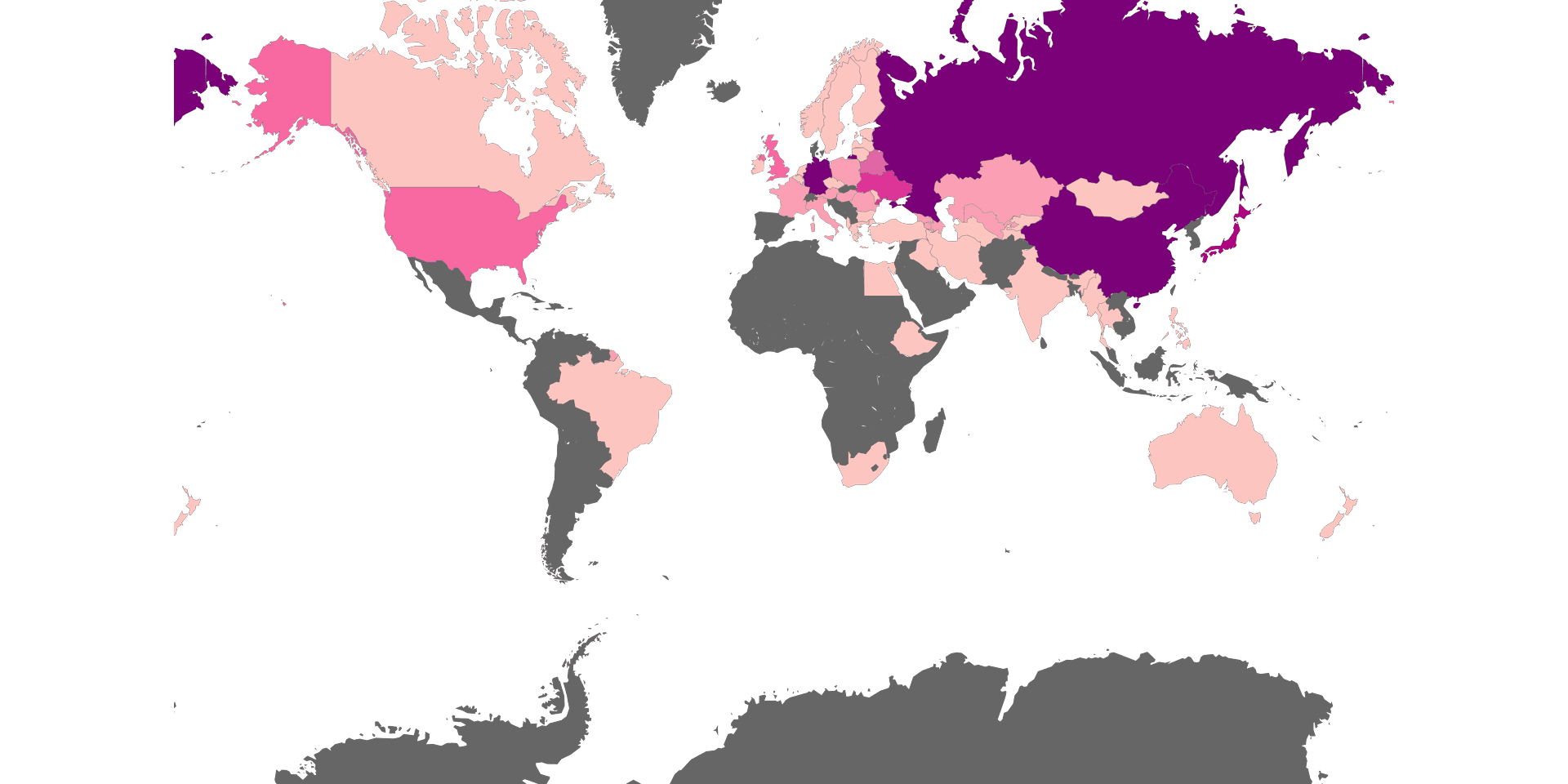 World War 2 Deaths by Country Map