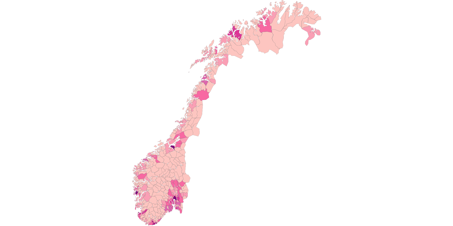 Population projections in Norway 2022-2050 by municipality