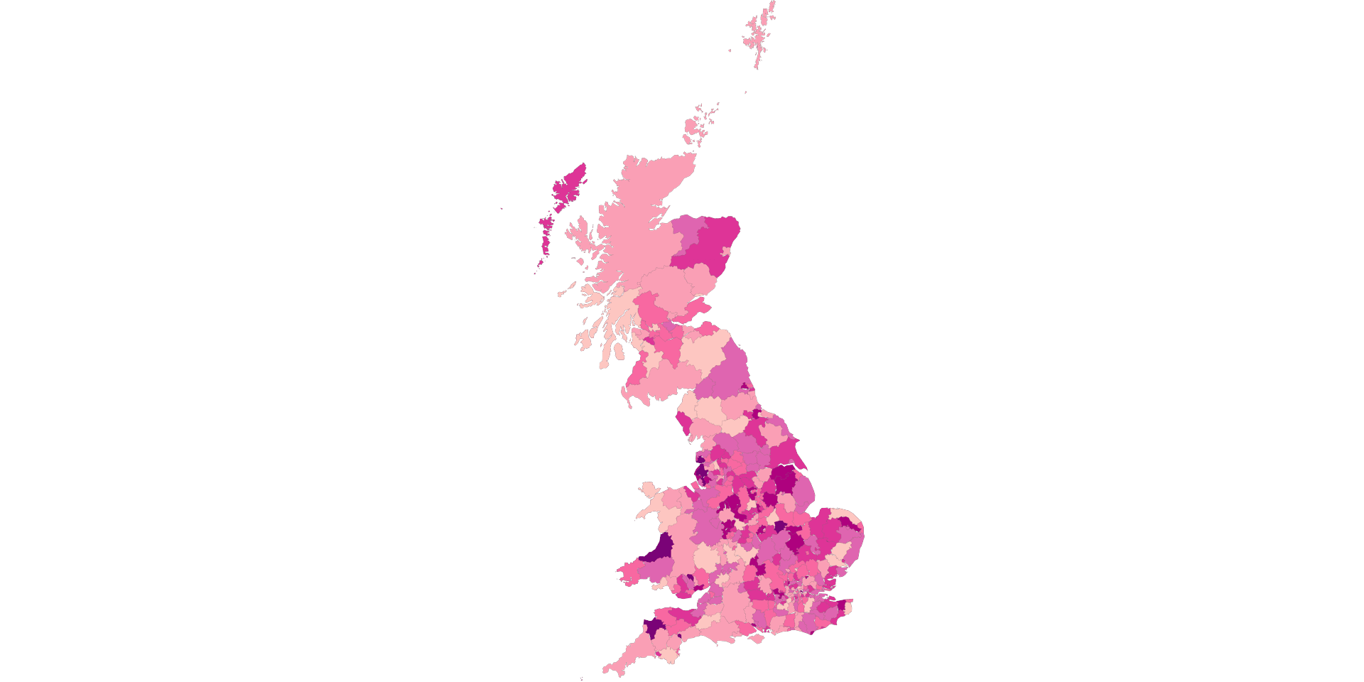 UK House price Map December 2022