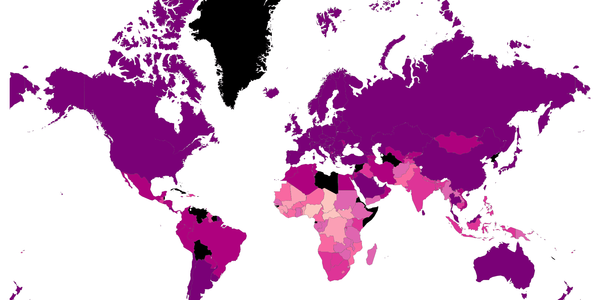 Probability Of Survival To Age 5 Male by Country Map